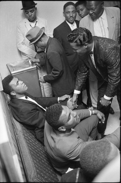 Muhammad Ali (Cassius Clay) greets Sam Cooke, Hampton House, Miami, Florida, February, 1964<br/>Please contact Gallery for price