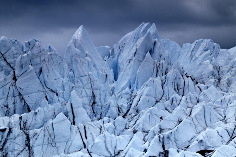 Stephen Wilkes Alaska Glacier with Climber Please contact Gallery for price