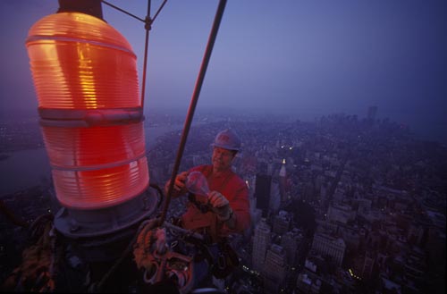 Changing Light Bulb, Empire State Building, New York, 2001