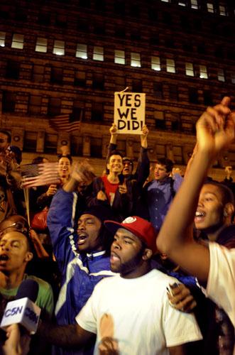 Grant Park, Chicago, Election Night, 2008<br/>