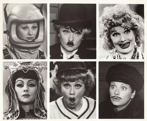 Lucille Ball as 6 different characters
