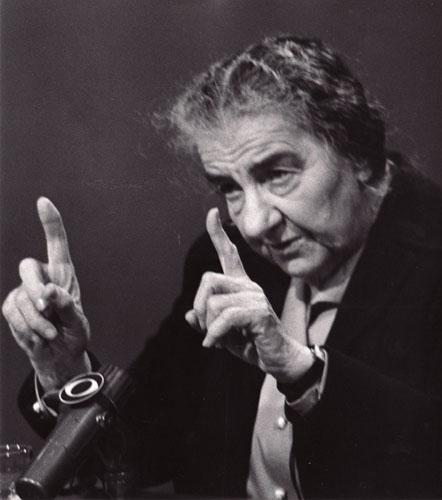Photo: Golda Meir during a CBS Vintage Gelatin Silver Print #1181