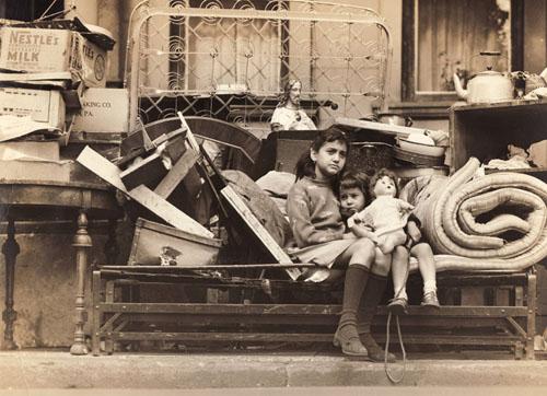 Photo: Children recently evicted from their home on E. 121st Street, New York Vintage Gelatin Silver Print #1188