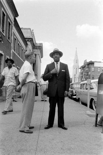 Martin Luther King at Bus Boycott, Montgomery, Alabama, 1958