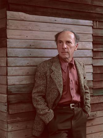 Edward Weston Leaning Against Wood Plank Wall, December 1, 1945 Pigment Print
