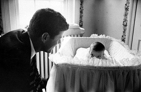 Photo: Ed Clark Â©Time Inc. Senator John F. Kennedy with Caroline in her nursery, Washington, DC, 1958 Gelatin Silver print #1336