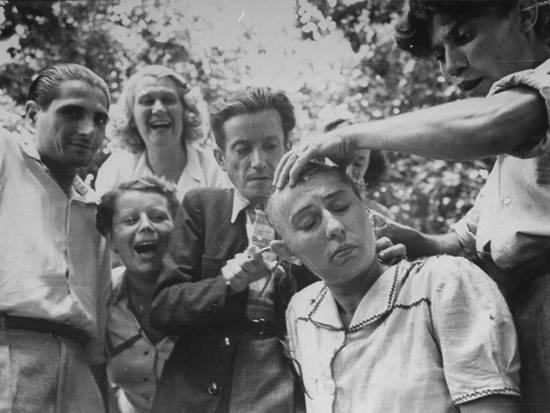 Female French Collaborator Having Her Head Shaved During Liberation of Marseilles, 1944