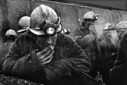 Zhdanovskaya Coal Miners, Ukraine, 1992 Gelatin Silver print
