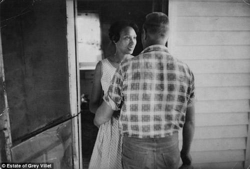 Mildred and Richard Loving, King and Queen County, Virginia in April 1965<br/>