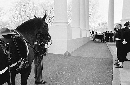 Rider-less horse and funeral procession, November 25, 1963