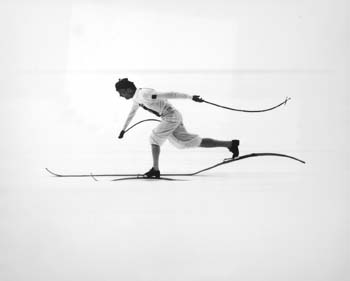 Cross country skier at the 1960 Winter Olympics, Squaw Valley, California, 1960