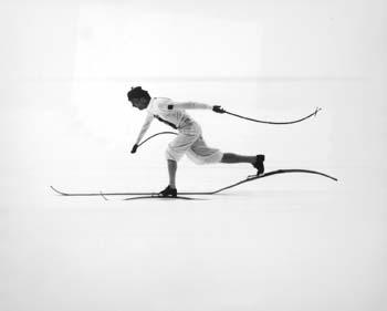 Cross country skier at the 1960 Winter Olympics, Squaw Valley, California, 1960 Gelatin Silver print