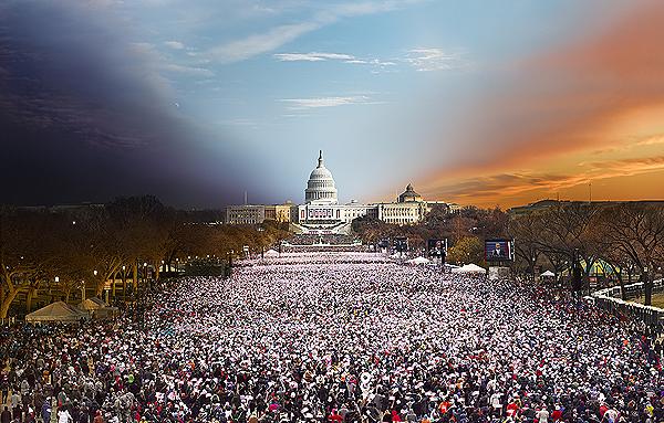 Inauguration, Washington, DC, January 21, 2013, Day To Night<br/>Please contact Gallery for sizes<br/>