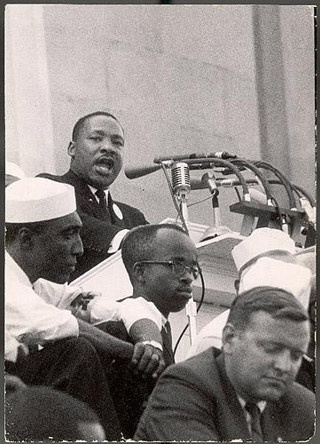 "I Have  dream", Martin Luther King Jr at rally in Washington, DC, 1963 - Photo by Francis Miller<br/>