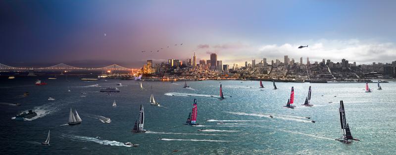 America's Cup Race, Day To Night, San Francisco, 2013<br/>Please contact Gallery for sizes<br/>