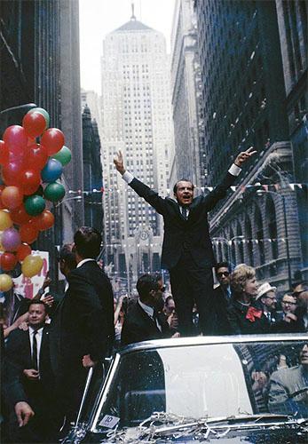 Nixon on La Salle Street, Chicago, 1968<br/>