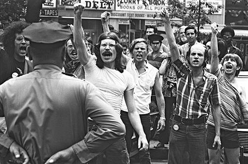 Commemoration of the 1969 Stonewall riots in Greenwich Village, New York, 1971<br/>