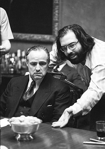 Steve Schapiro Marlon Brando and Francis Ford Coppola, The Godfather, 1971 