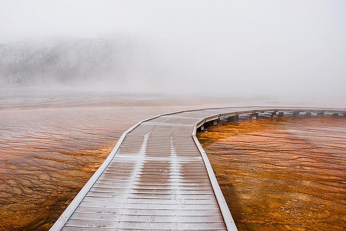 Yellowstone - Walkway in the Fog, 2006 Archival Pigment Print