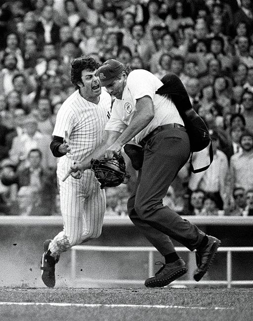 Home-Plate Dust-up with "Sweet Lou" Piniella and Ron Luciano, 1978 Archival Pigment Print