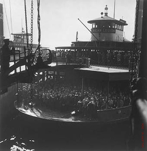 A nickel to Staten Island on ferry, New York, 1949