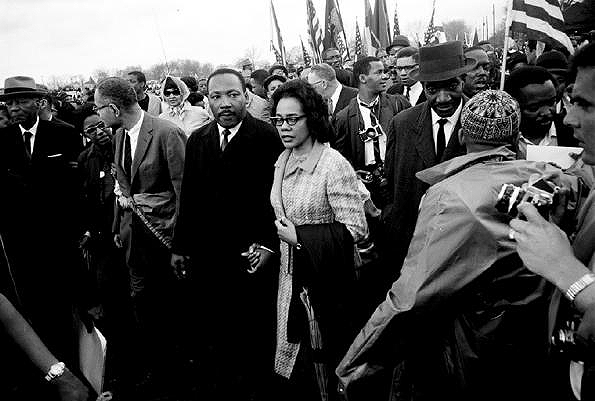 Martin Luther King and Coretta, Selma March, 1965