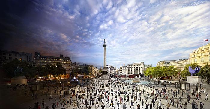 Trafalgar Square, London Day To Night, 2014<br/>Please contact Gallery for sizes<br/>