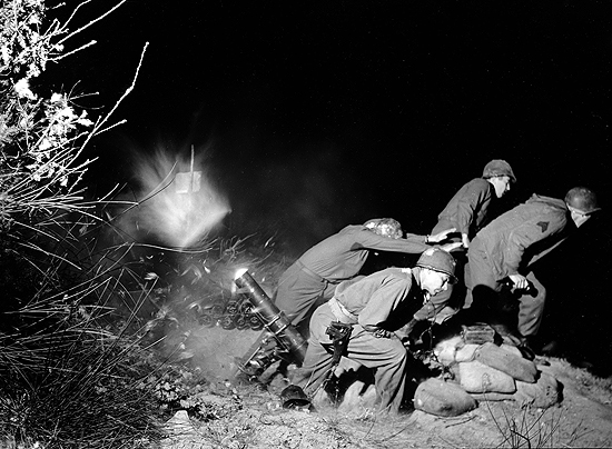 Gun crews, South of Mignana, Italy 1944