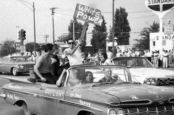 Supporters of Segregationist Realtors, Jefferson Park, Chicago, August 1966<br/>