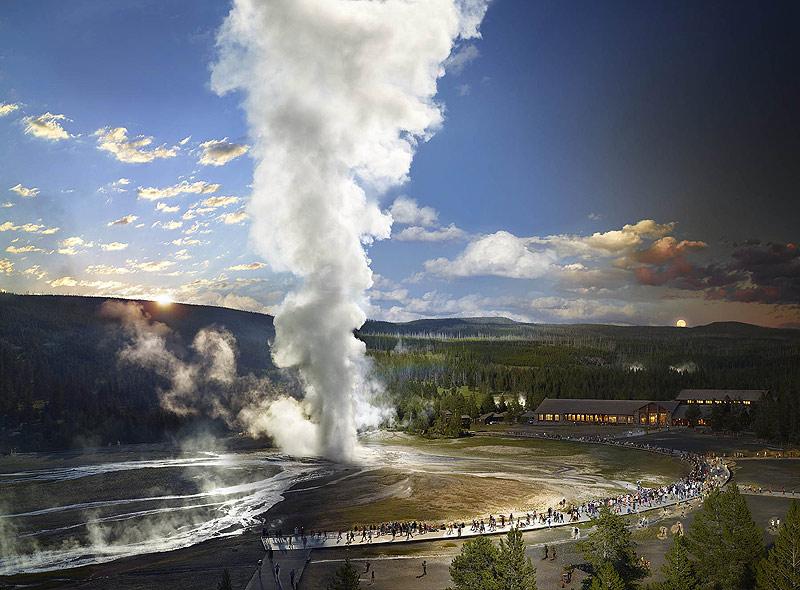 Old Faithful, Yellowstone National Park, Wyoming, Day to Night, 2015<br/>Please contact Gallery for sizes<br/>