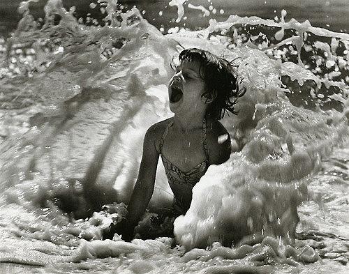 Girl in surf, Jones Beach, New York, 1951 Gelatin Silver print