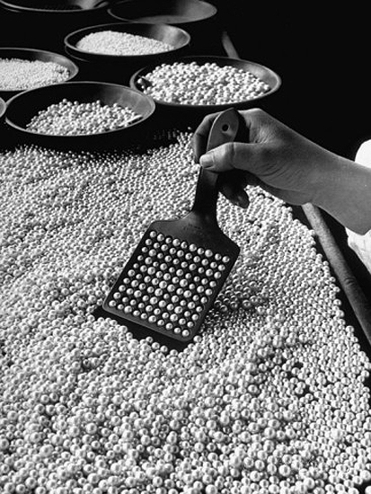 Counting Pearls in the Mikimoto Cultured Pearl Factory, Japan, 1946