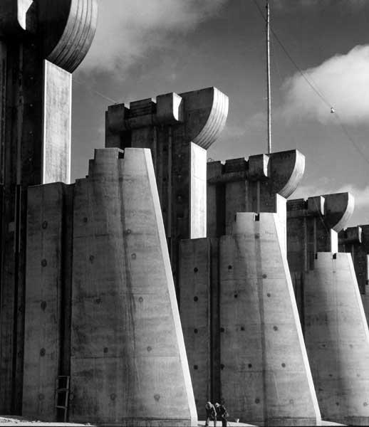 Fort Peck Dam, Fort Peck, MT, 1936 (Cover for first issue of LIFE magazine)<br/>