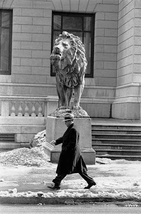 Chicago Mafia Leader Tony Accardo By Courthouse Lion, Chicago, February 1959<br/>