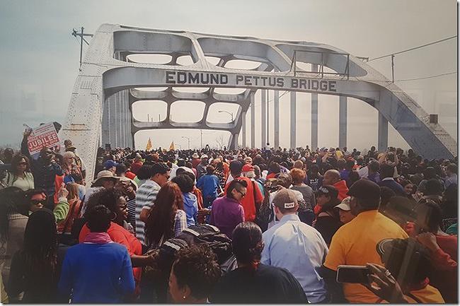 Edmund Pettus Bridge on the 50th anniversary of the Selma March, 2015<br/>