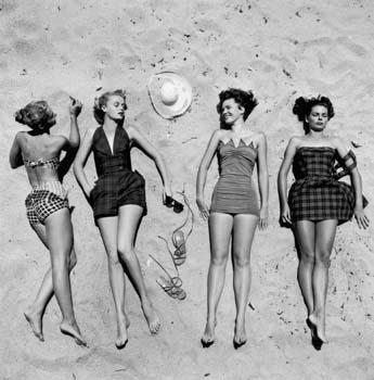 Beach Fashions, 1950 Gelatin Silver print