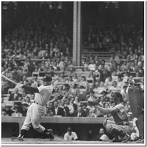 Mickey Mantle at bat 1955