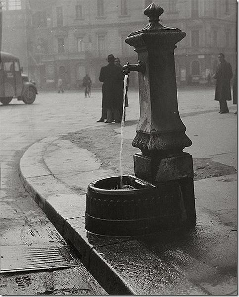 Water Fountain, Milan, Italy, 1946 Vintage Gelatin Silver Print