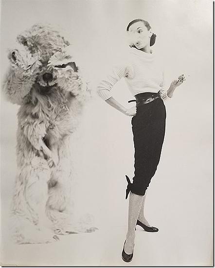 Model and Bear for LOOK, 1950 Vintage Gelatin Silver Print