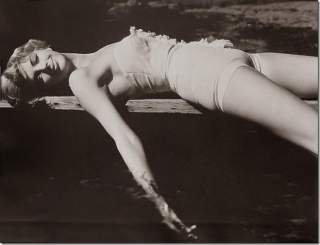 Photo: White Bathing Suit Fashion, Long Island, New York, 1958 Vintage Gelatin Silver Print #2171
