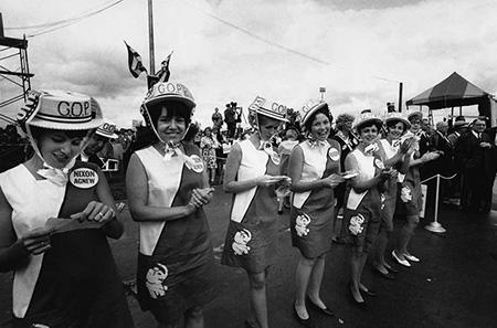Nixon Women await his arrival, O'Hare Airport, 1968<br/>