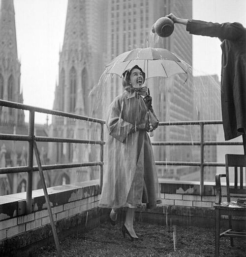 Photo: Umbrella LOOK magazine, NYC 1951 Archival Pigment Print #2291
