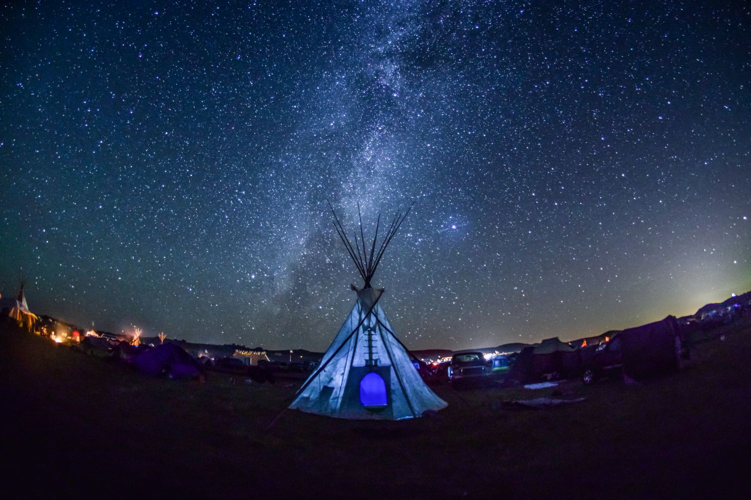 Milky Way and Tipi, Standing Rock, 2016