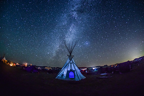 Milky Way and Tipi, Standing Rock, 2016