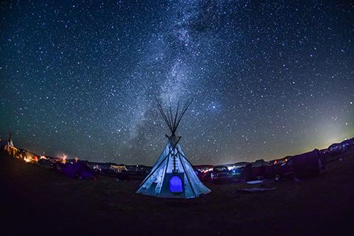 Milky Way and Tipi, Standing Rock, 2016<br/>