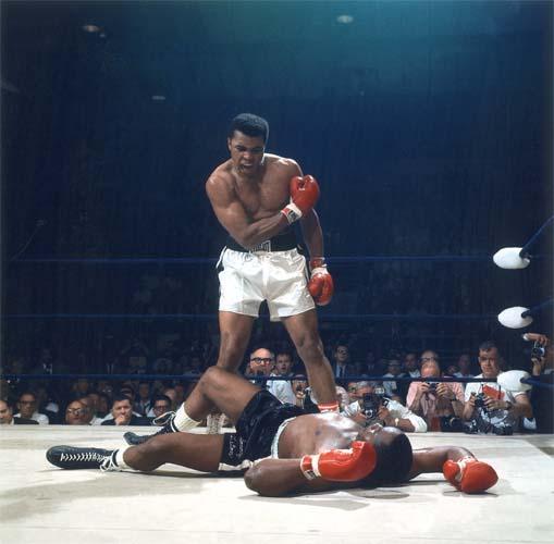 Photo: Muhammad Ali Knocks Out Sonny Liston, Lewiston, Maine, May 25, 1965 Chromogenic print #233