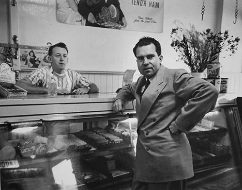 Richard Nixon at the counter, Los Angeles 1950<br/>