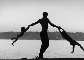 Jacques D'Amboise Playing with his Sons, Seattle, Washington, 1962