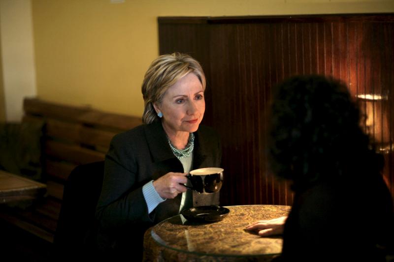 Hillary Clinton on the campaign, New Hampshire, 2008<br/>Please contact Gallery for price