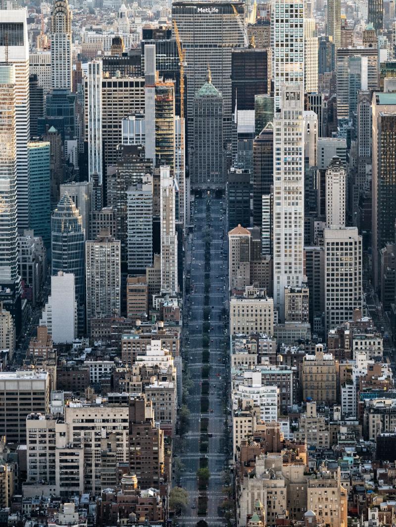 Park Avenue Aerial, New York, April, 2020<br/><br/>Please contact Gallery for price